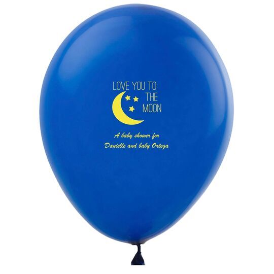 Love You To The Moon Latex Balloons
